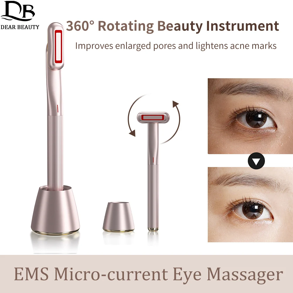 

RF EMS Micro-current Eye Massager For Bags And Dark Circles Reduce Wrinkles Anti-Aging Heated Vibration Face Eye Massage Device