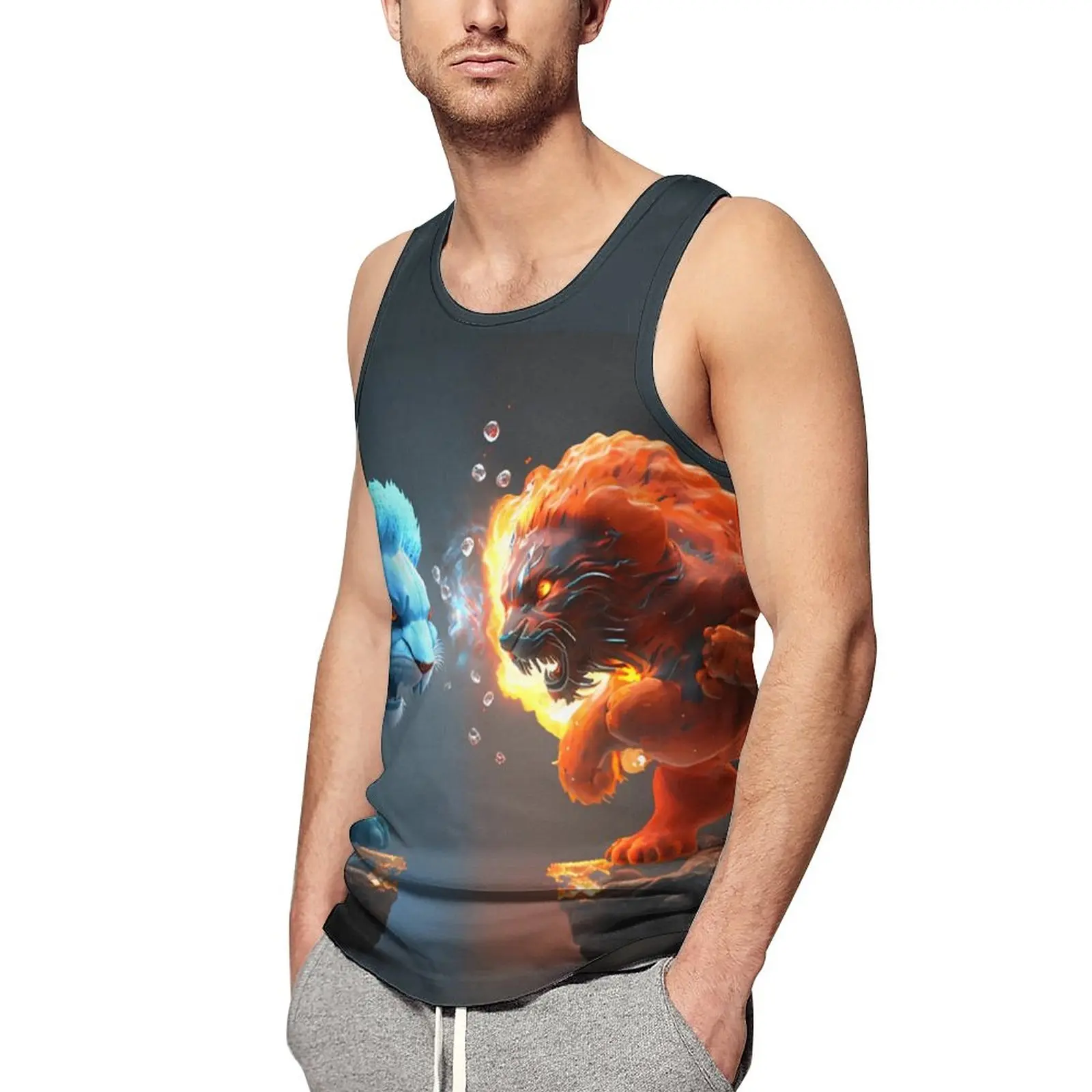 Lion Tank Top Man Power 3d Style Yin Yang Style Tops Summer Design Bodybuilding Muscle Oversized Sleeveless Vests
Lion Tank Top Man Power 3d Style Yin Yang Style Tops Summer Design Bodybuilding Muscle Oversized Sleeveless Vests