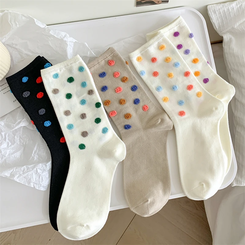 Cute Socks For Women Korean Style Autumn Winter New Trendy Colorful Socks Female Cotton Kawaii Dots Crew Socks Casual Fashion
Cute Socks For Women Korean Style Autumn Winter New Trendy Colorful Socks Female Cotton Kawaii Dots Crew Socks Casual Fashion