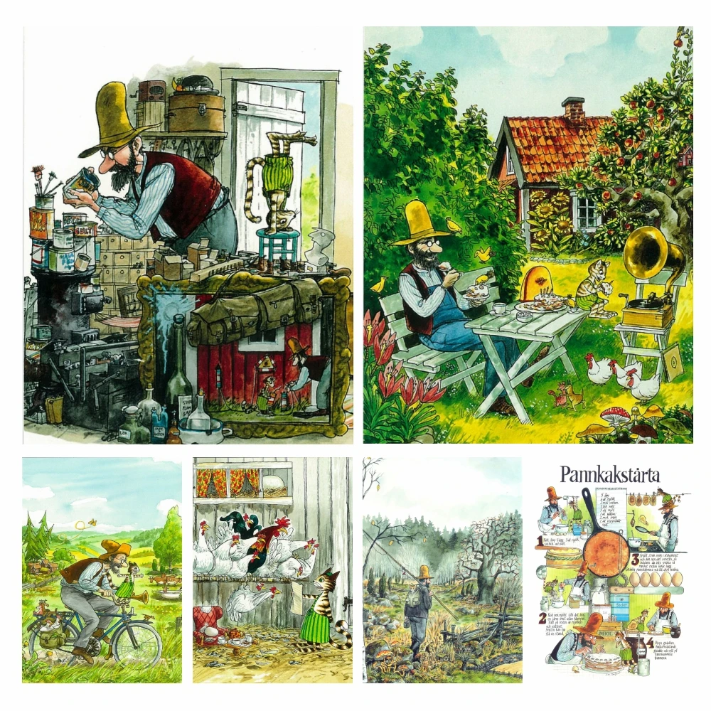 Diy 5D Full Diamond Painting Swiss Art Pettson and Findus Mosaic Rhinestone Cartoon Wall Poster Cross Stitch Kit Kids Home Decor 
Diy 5D Full Diamond Painting Swiss Art Pettson and Findus Mosaic Rhinestone Cartoon Wall Poster Cross Stitch Kit Kids Home Decor