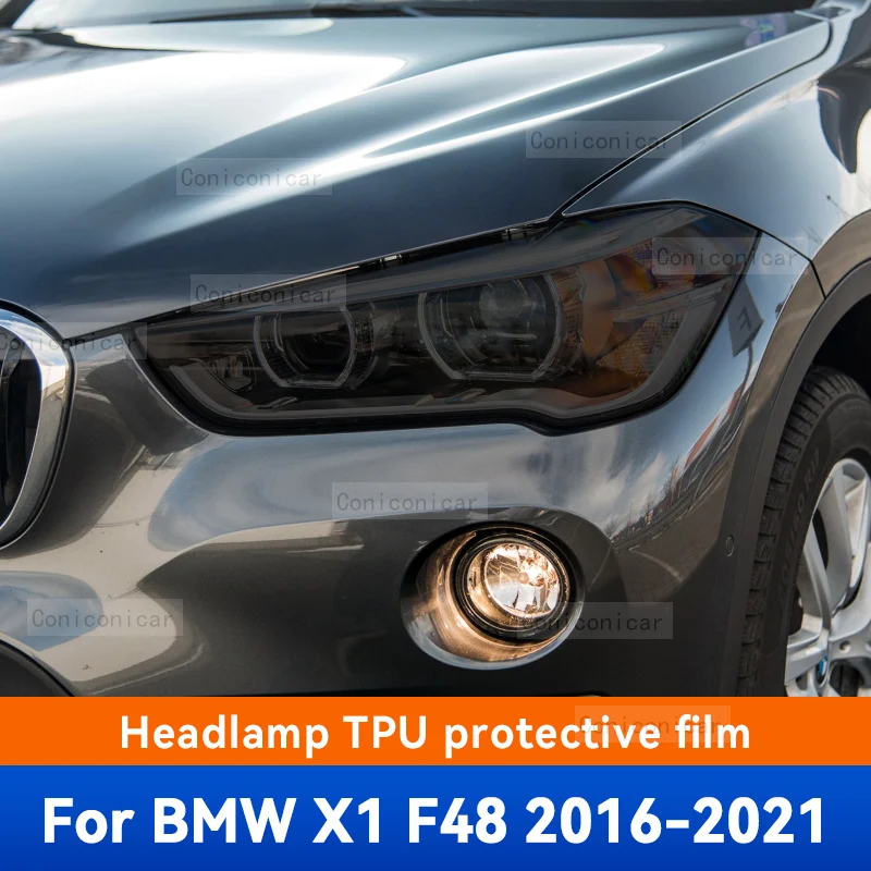 Для BMW X1 F48 2016-2021, автомобильная фара, дымчатый черный цвет, искусственная подсветка, изменение цвета, наклейка, аксессуары
Для BMW X1 F48 2016-2021, автомобильная фара, дымчатый черный цвет, искусственная подсветка, изменение цвета, наклейка, аксессуары