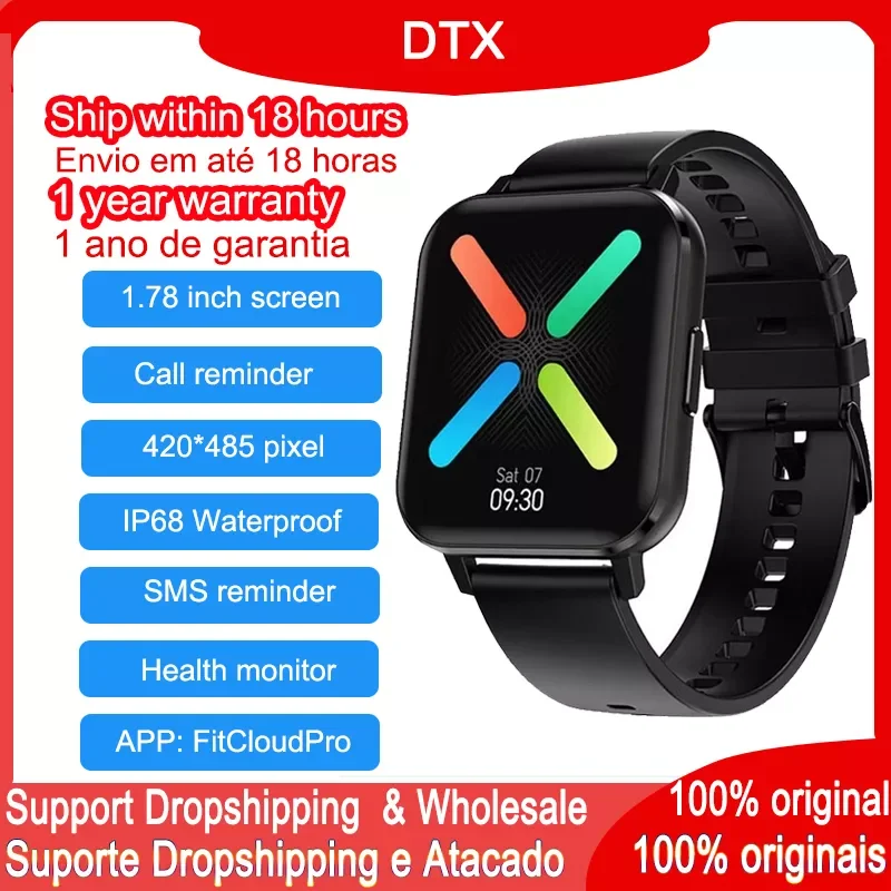 Smart Watch Men 420*485 IP68 ECG 1.78 Inch Big Screen Waterproof Multi-Sports Blood Pressure Oxygen Wrist SmartWatch PK L13
Smart Watch Men 420*485 IP68 ECG 1.78 Inch Big Screen Waterproof Multi-Sports Blood Pressure Oxygen Wrist SmartWatch PK L13