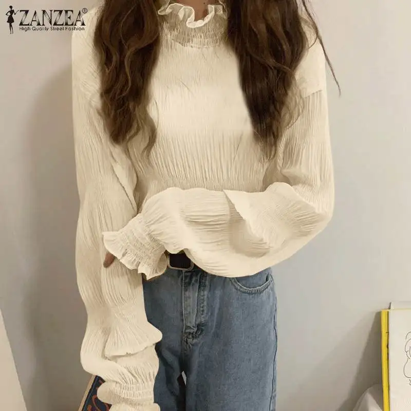 Stylish Women Work Office Shirts ZANZEA 2022 Spring Elegant Vintage Blouses Trutleneck Tunic Tops Long Sleeve Blusas Oversized
Stylish Women Work Office Shirts ZANZEA 2022 Spring Elegant Vintage Blouses Trutleneck Tunic Tops Long Sleeve Blusas Oversized