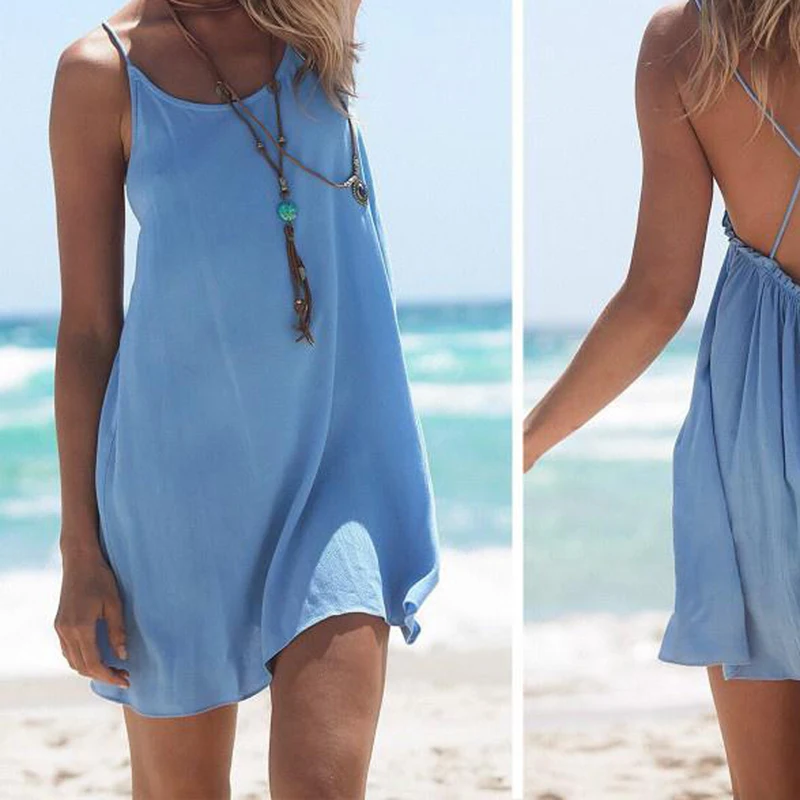 Women Sexy Solid Loose Dress Backless A Line Party Club Beach Dress Sleeveless Casual Dress
Women Sexy Solid Loose Dress Backless A Line Party Club Beach Dress Sleeveless Casual Dress