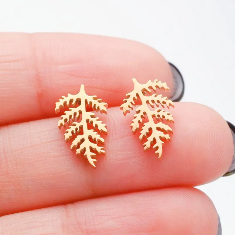 Minimalist Gold Stainless Steel Leaf Girl Stud Earrings Ear Piercing Multiples Modern Women'S Earrings New In 2023 Trend
Minimalist Gold Stainless Steel Leaf Girl Stud Earrings Ear Piercing Multiples Modern Women'S Earrings New In 2023 Trend