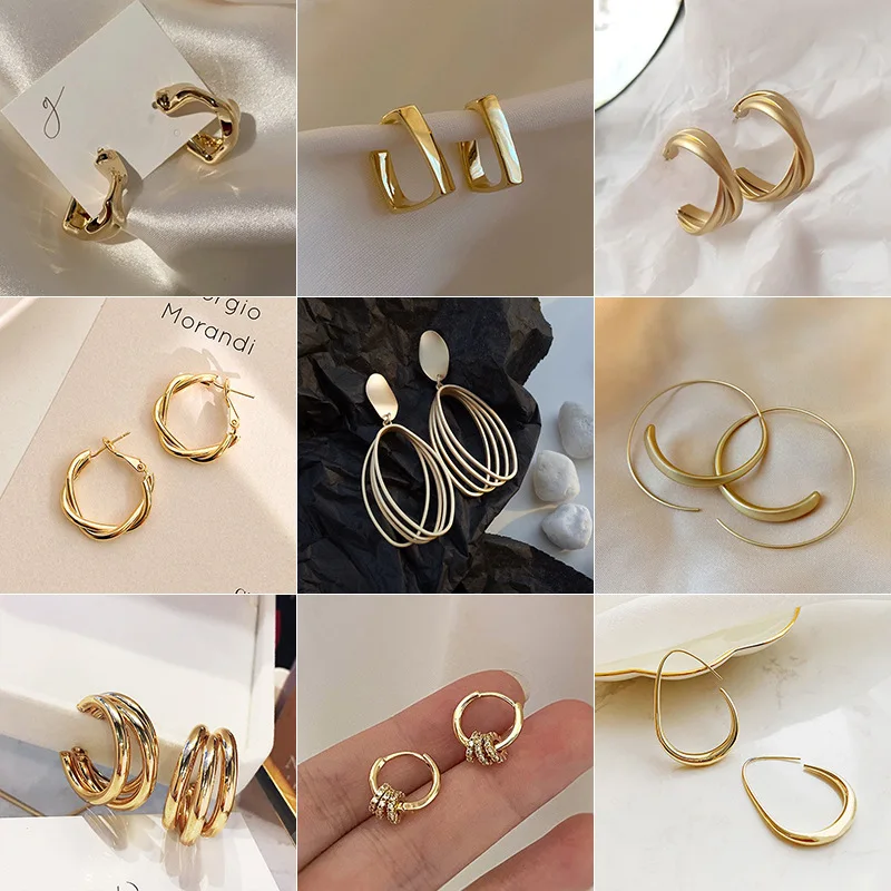 Fashion Silver Needle Circle Gold Earrings Women's Jewelry Temperament Minimalist Geometric Texture Trendy Earring Accessories
Fashion Silver Needle Circle Gold Earrings Women's Jewelry Temperament Minimalist Geometric Texture Trendy Earring Accessories