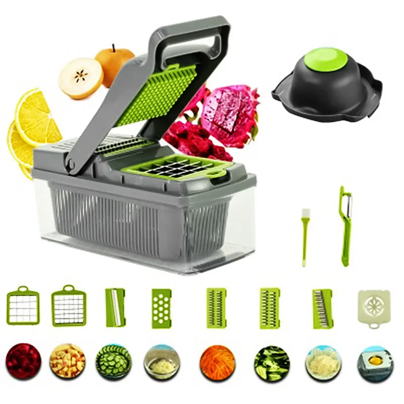 Vegetable Cutter Multifunctional Slicer Fruit Potato Peeler Carrot Grater Kitchen Accessories Basket Vegetable Slicer Gadget
Vegetable Cutter Multifunctional Slicer Fruit Potato Peeler Carrot Grater Kitchen Accessories Basket Vegetable Slicer Gadget