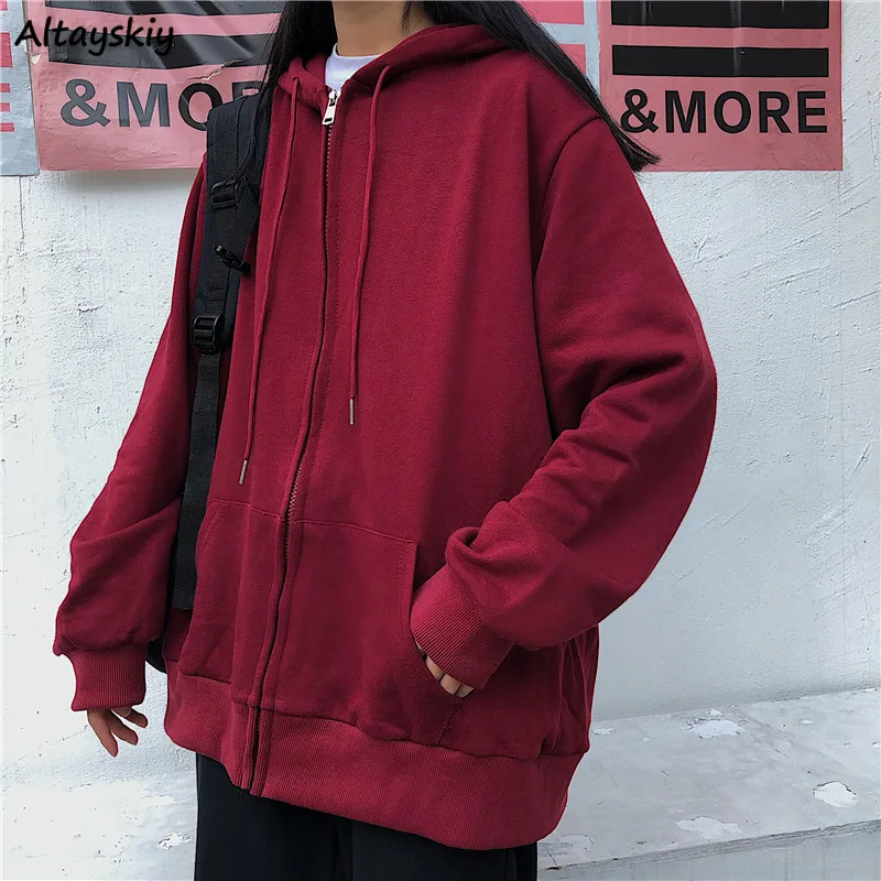Hoodies Womens Solid Baggy Boyfriends Korean Style Hooded Chic Zip-up New Autumn Ulzzang Harajuku Loose Leisure Femme Clothes
Hoodies Womens Solid Baggy Boyfriends Korean Style Hooded Chic Zip-up New Autumn Ulzzang Harajuku Loose Leisure Femme Clothes