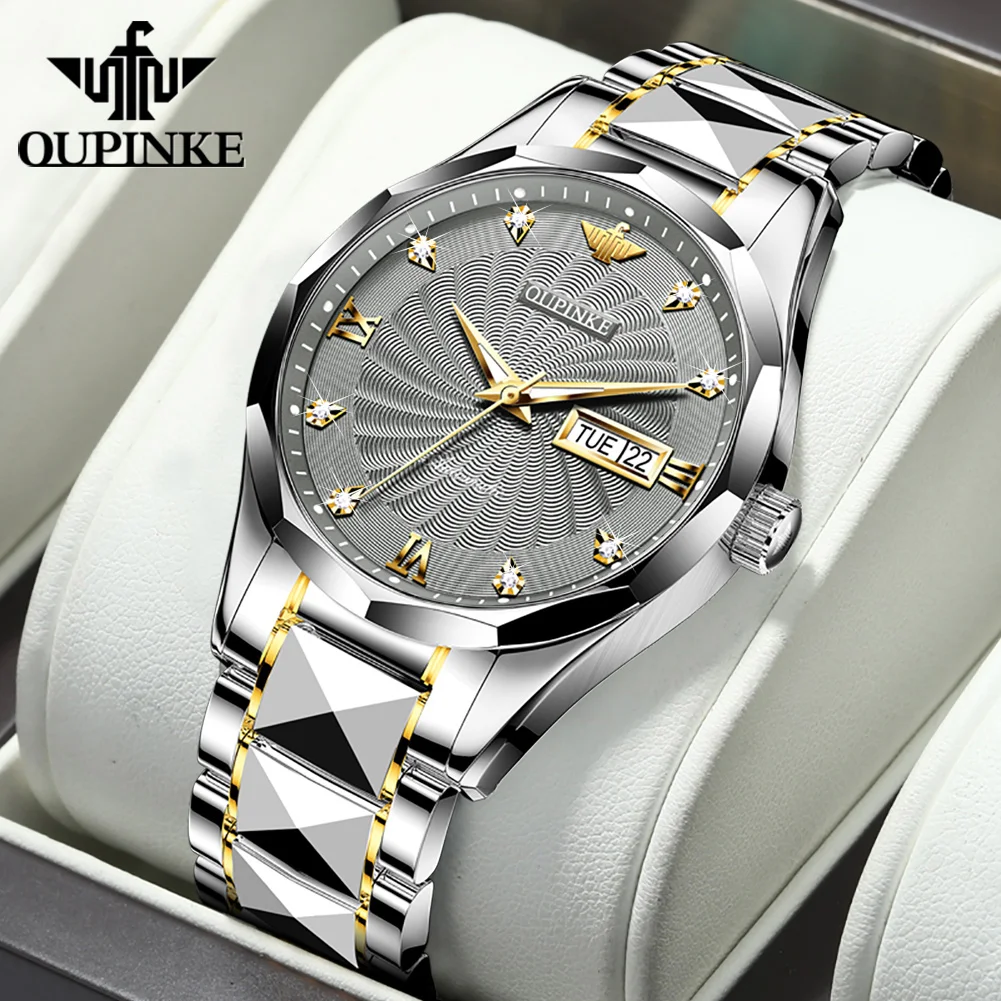 OUPINKE Brand Men Mechanical Watches Luxury Sapphire Crystal Automatic Watch Date Week Display Business Waterproof Wrist Watch
OUPINKE Brand Men Mechanical Watches Luxury Sapphire Crystal Automatic Watch Date Week Display Business Waterproof Wrist Watch
