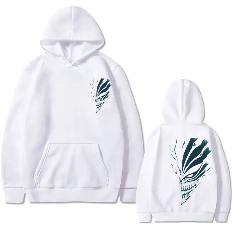 Japanese 90s Anime BLEACH Mask Black Hoodie Harajuku Cartoon Manga Pattern Hoodies Men Women Fashion Oversized Hooded Sweatshirt
Japanese 90s Anime BLEACH Mask Black Hoodie Harajuku Cartoon Manga Pattern Hoodies Men Women Fashion Oversized Hooded Sweatshirt