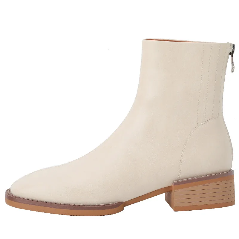 Dilalula Women Ankle Boots Autumn Winter Office Ladies Square Toe Sewing Thick Heels Genuine Leather Shoes Woman Classic Concise
Dilalula Women Ankle Boots Autumn Winter Office Ladies Square Toe Sewing Thick Heels Genuine Leather Shoes Woman Classic Concise