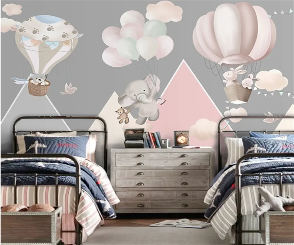 NEW Custom papel de parede papier peint Modern Balloon Elephant Rabbit Pink Grey Geometric Girl Baby Bedroom Wallpaper
NEW Custom papel de parede papier peint Modern Balloon Elephant Rabbit Pink Grey Geometric Girl Baby Bedroom Wallpaper