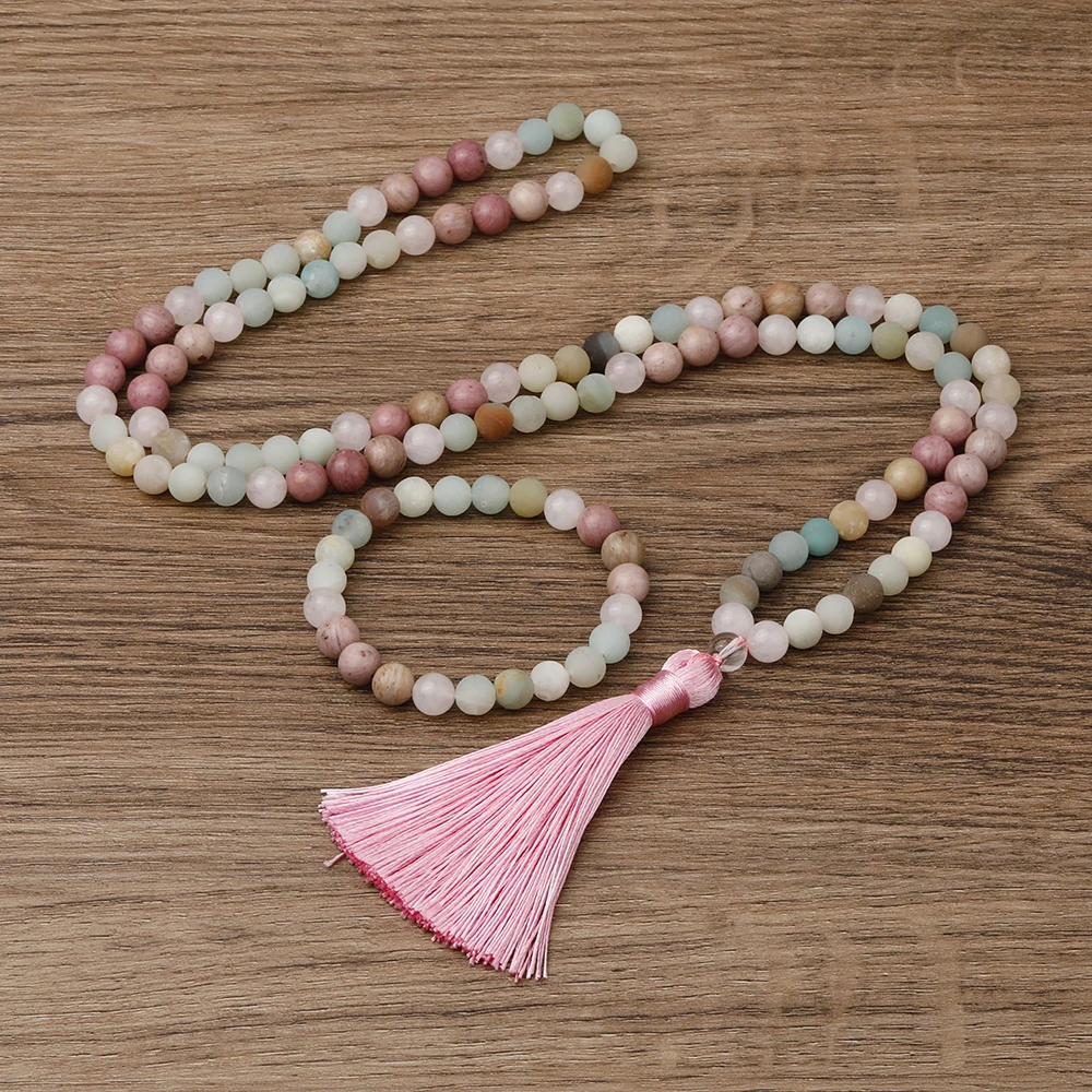 OAIITE 8mm Rhodochrosite Amazonite Beads Mala Necklace Natural Stone Necklaces Prayer Bracelet Peaceful Heart Jewelry Set
OAIITE 8mm Rhodochrosite Amazonite Beads Mala Necklace Natural Stone Necklaces Prayer Bracelet Peaceful Heart Jewelry Set