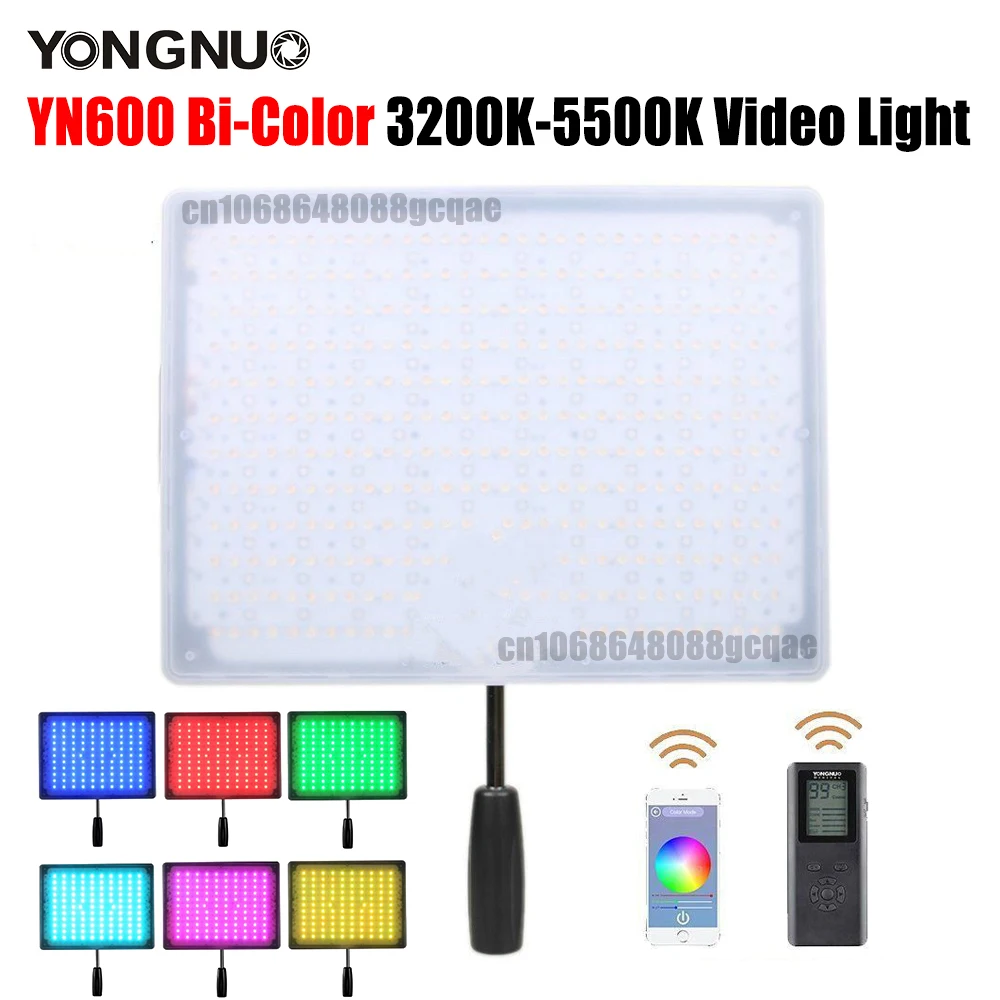 YONGNUO YN600 LED Video Light Panel RGB Color Temperature 3200K-5600K photographic lighting with Bluetooth Control by Phone APP
YONGNUO YN600 LED Video Light Panel RGB Color Temperature 3200K-5600K photographic lighting with Bluetooth Control by Phone APP