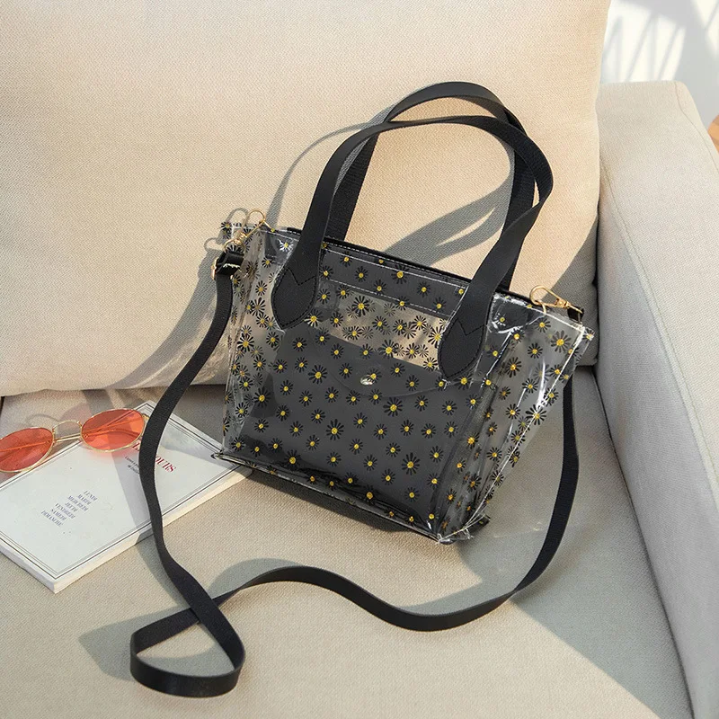 Women Bag Transparent Bag Handbag Flower Shoulder Crossbody Messenger Bag PVC Small Composite Bag Fashion Luxury Brand Designer
Women Bag Transparent Bag Handbag Flower Shoulder Crossbody Messenger Bag PVC Small Composite Bag Fashion Luxury Brand Designer