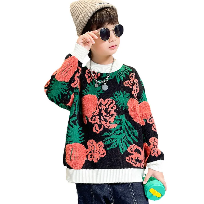 2022 Autumn Winter Big Boys Warm Sweater Fashion Print Pattern Round-Neck New Design Knitted Tops for Kids 5 7 8 9 11 13 14Years
2022 Autumn Winter Big Boys Warm Sweater Fashion Print Pattern Round-Neck New Design Knitted Tops for Kids 5 7 8 9 11 13 14Years