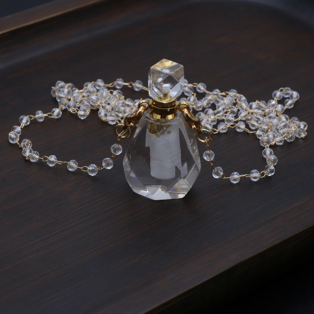 Natural Stone Clear Quartz Irregular Perfume Bottle Pendant For Jewelry Making Necklace Accessories Healing Gem Charm Gift Party
Natural Stone Clear Quartz Irregular Perfume Bottle Pendant For Jewelry Making Necklace Accessories Healing Gem Charm Gift Party