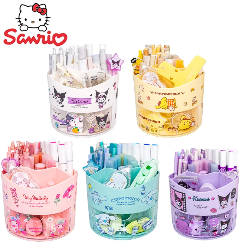 Sanrios Kuromi My Melody Cinnamoroll PompomPurins Storage Box Cute Cartoon 360 Degree Rotatable Pen Holder Kawaii Pencil Case
Sanrios Kuromi My Melody Cinnamoroll PompomPurins Storage Box Cute Cartoon 360 Degree Rotatable Pen Holder Kawaii Pencil Case
