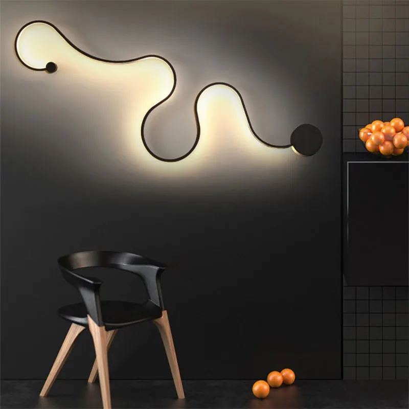 Nordic Wall Lamp LED Aluminum Creative Art Line Living Room Sofa Background Modern Simple Bedroom Bedside Aisle Study Wall Lamp
Nordic Wall Lamp LED Aluminum Creative Art Line Living Room Sofa Background Modern Simple Bedroom Bedside Aisle Study Wall Lamp