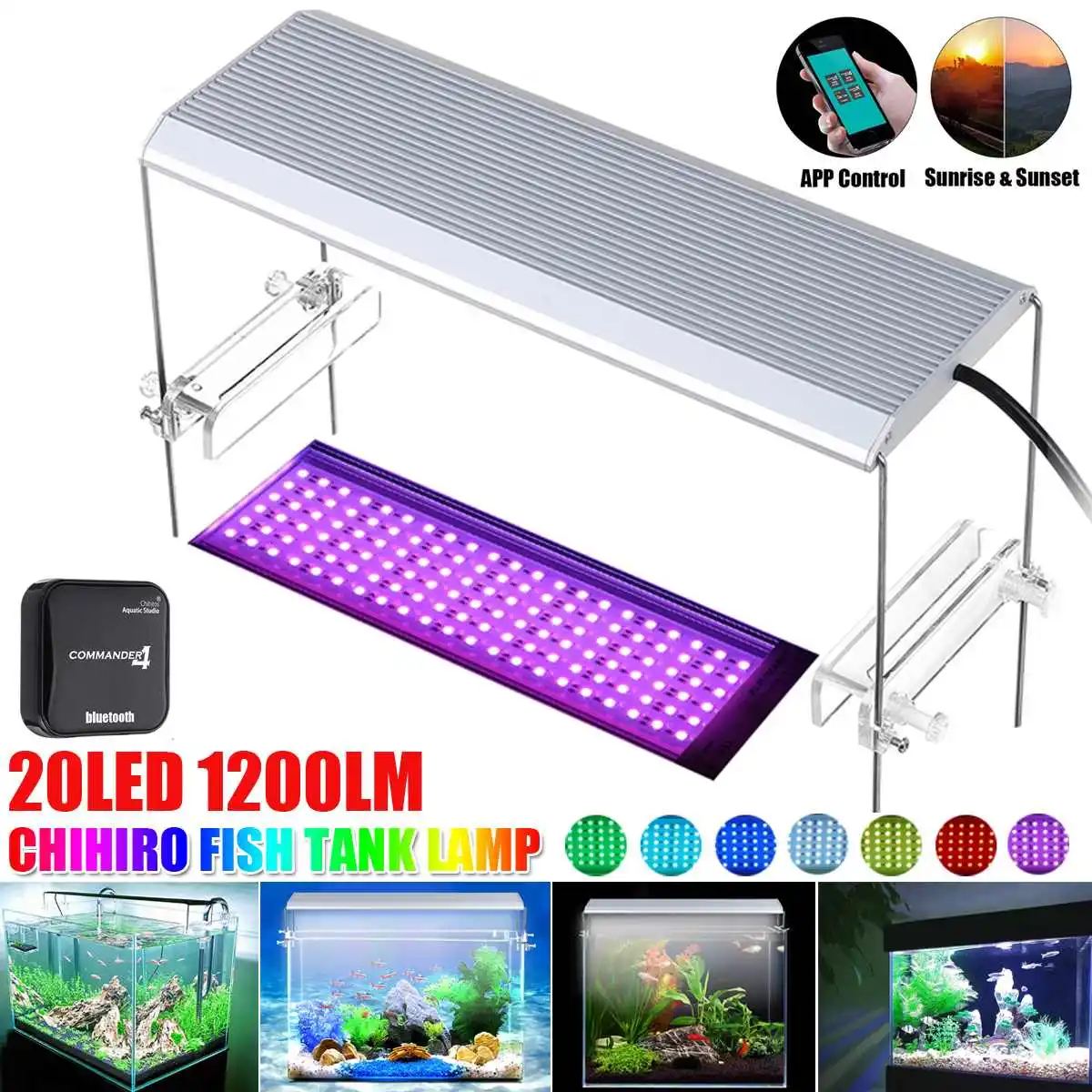 30 120CM RGB LED Aquarium Light A Series Aquarium Lighting Plants Growing LED Light Fish Tanks Sunrise Sunset Lamp App Control
30 120CM RGB LED Aquarium Light A Series Aquarium Lighting Plants Growing LED Light Fish Tanks Sunrise Sunset Lamp App Control