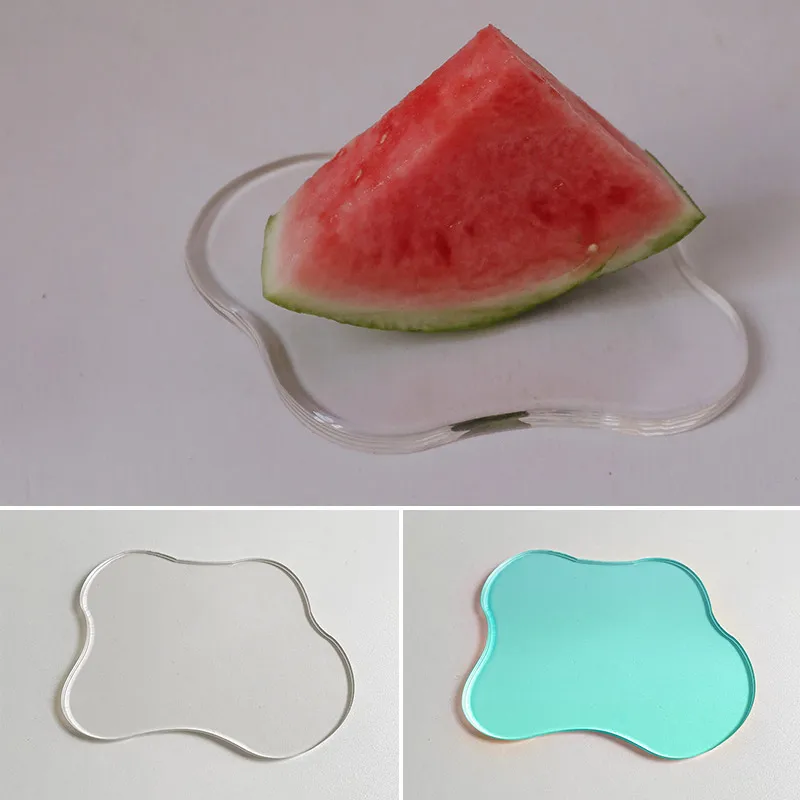 1PC Irregular Acrylic Coaster Transparent Mirror Coasters simple Storage Tray Table Mat Home Decor Shooting Props
1PC Irregular Acrylic Coaster Transparent Mirror Coasters simple Storage Tray Table Mat Home Decor Shooting Props
