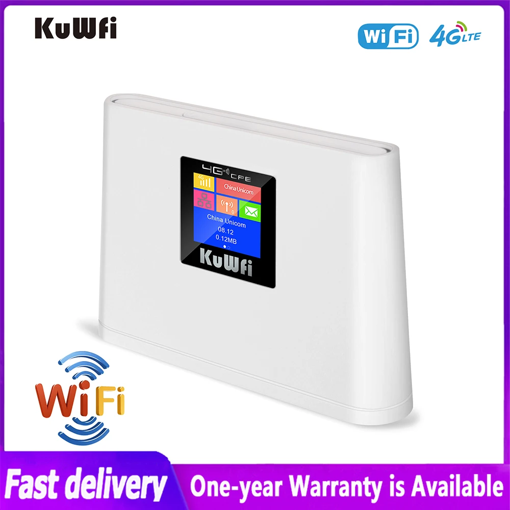KuWFi 4G SIM WIFI Router 150Mbps Wireless Router For RU/Korea/Spain/France Unlocked Global FDD/TDD Router Modem With Sim Card
KuWFi 4G SIM WIFI Router 150Mbps Wireless Router For RU/Korea/Spain/France Unlocked Global FDD/TDD Router Modem With Sim Card