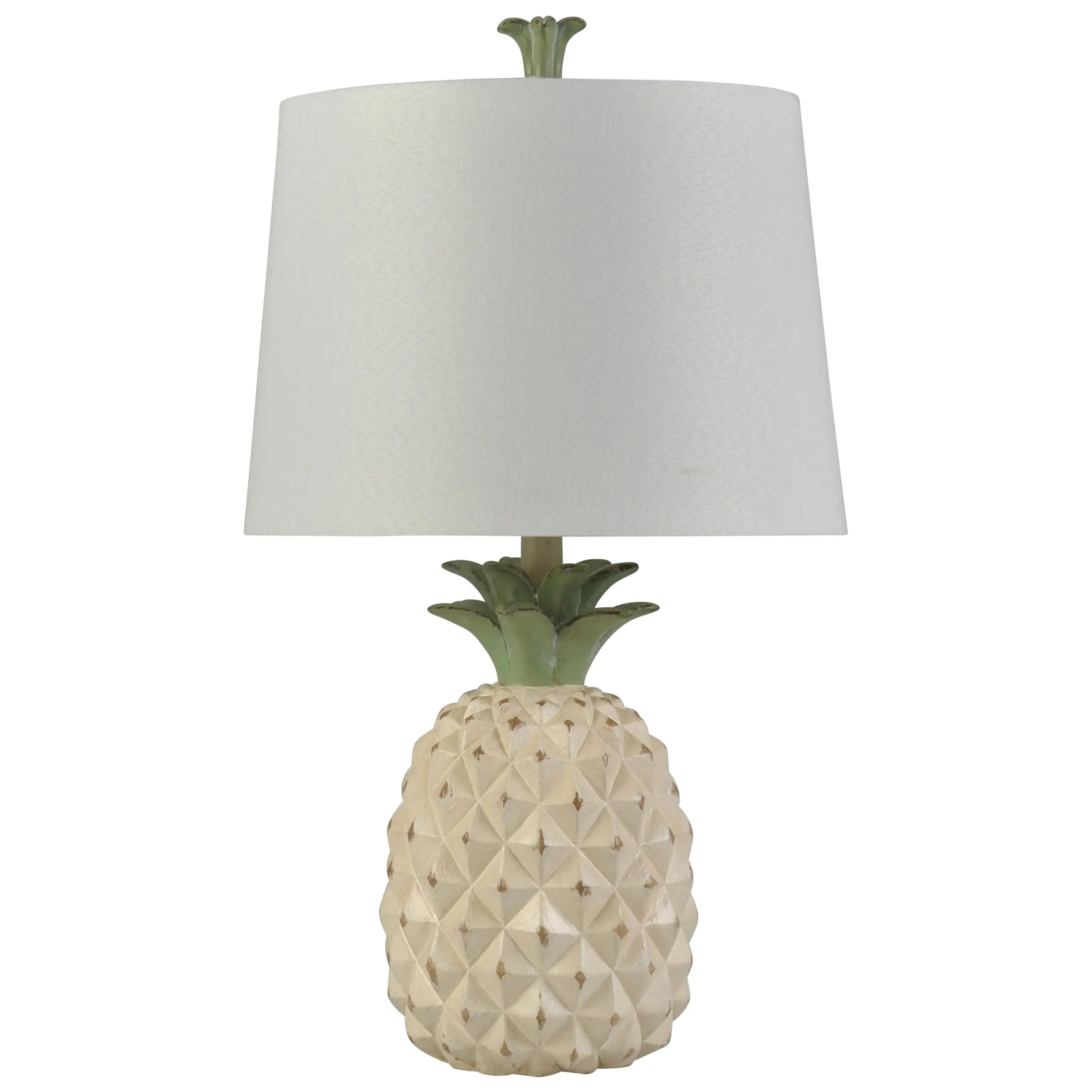 Coastal Table Lamp - Cream Pineapple Finish - White Hardback Shade
Coastal Table Lamp - Cream Pineapple Finish - White Hardback Shade