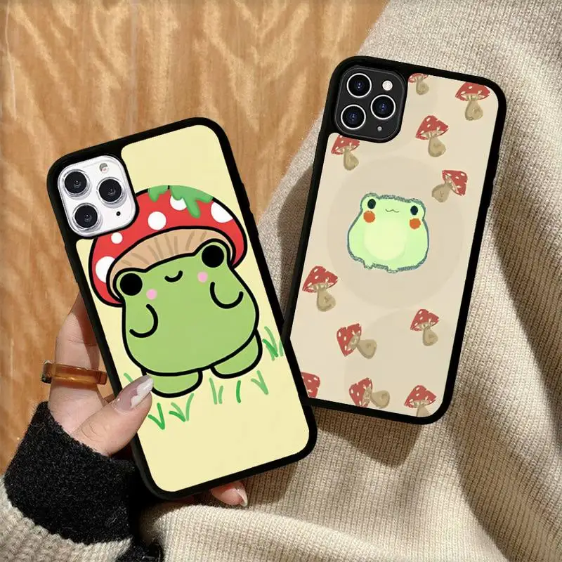 Mushroom frog Phone Case Silicone PC+TPU Case for iPhone 11 12 13 Pro Max 8 7 6 Plus X SE XR Hard Fundas
Mushroom frog Phone Case Silicone PC+TPU Case for iPhone 11 12 13 Pro Max 8 7 6 Plus X SE XR Hard Fundas