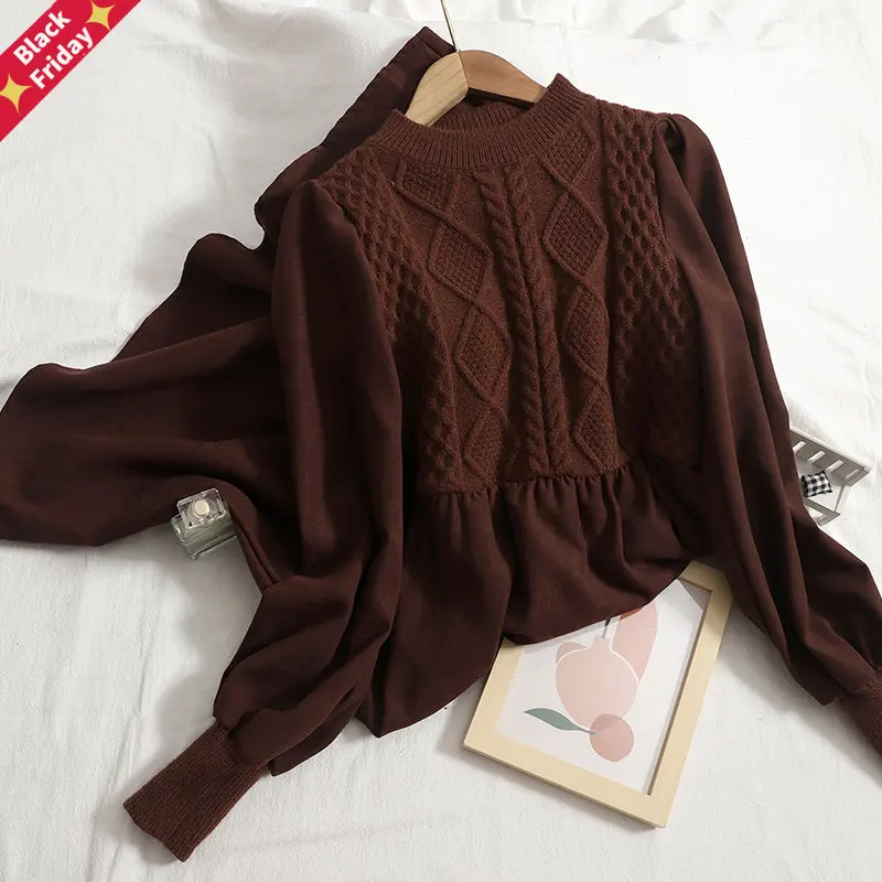 New Women Knitted Patchwork Dresses 2023 Autumn Vintage O-neck Midi Slim Sweater Elastic High Waist A-Line Dress Ladies
New Women Knitted Patchwork Dresses 2023 Autumn Vintage O-neck Midi Slim Sweater Elastic High Waist A-Line Dress Ladies