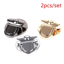 2x Metal Lock Bag Case Buckle Clasp For Handbags Shoulder Bags Purse Accessories Bag Lock Mortise Lock