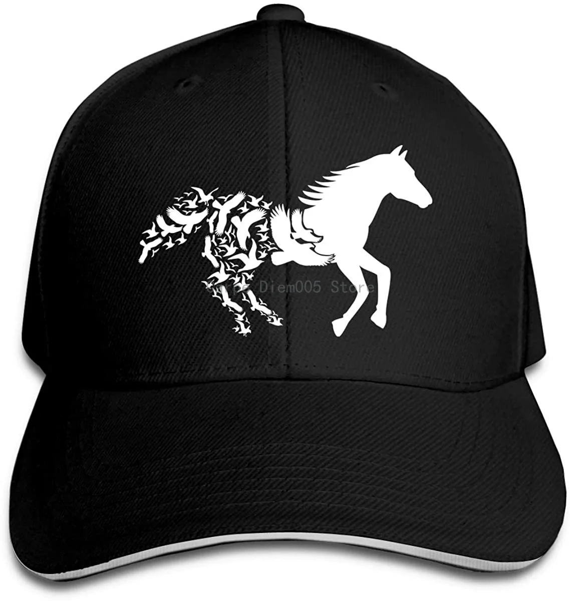 Women's and Men's Baseball Cap Black Horse Silhouette with Flying Birds Cotton Trucker Hat Adjustable Casual Sports Caps
Women's and Men's Baseball Cap Black Horse Silhouette with Flying Birds Cotton Trucker Hat Adjustable Casual Sports Caps
