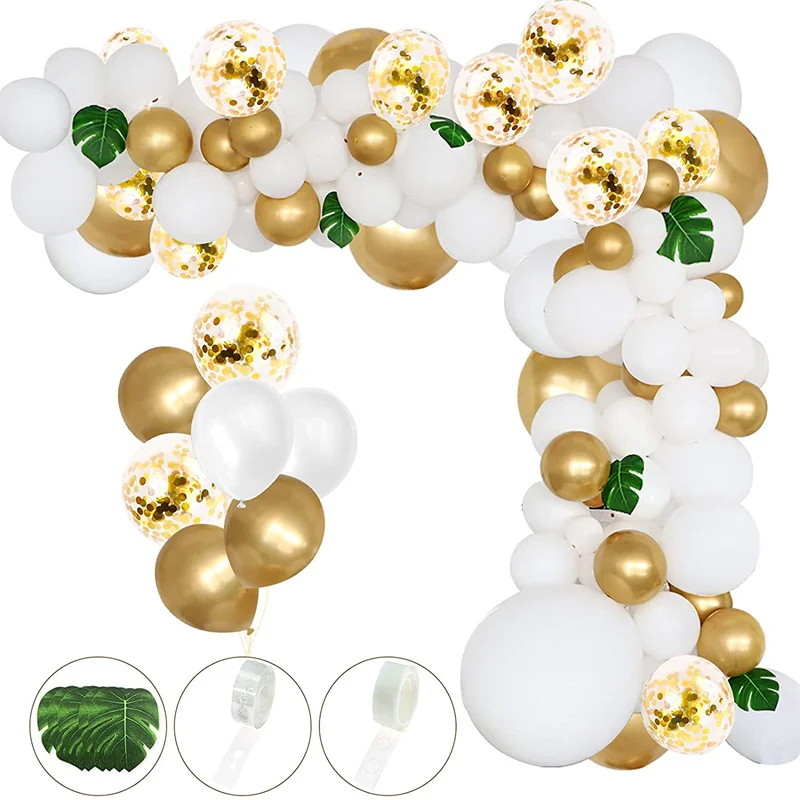 145pcs White Balloon Arch Garland Kit with Gold Confetti Latex Balloons for Shower Wedding Birthday Anniversary Party DIY Decor
145pcs White Balloon Arch Garland Kit with Gold Confetti Latex Balloons for Shower Wedding Birthday Anniversary Party DIY Decor