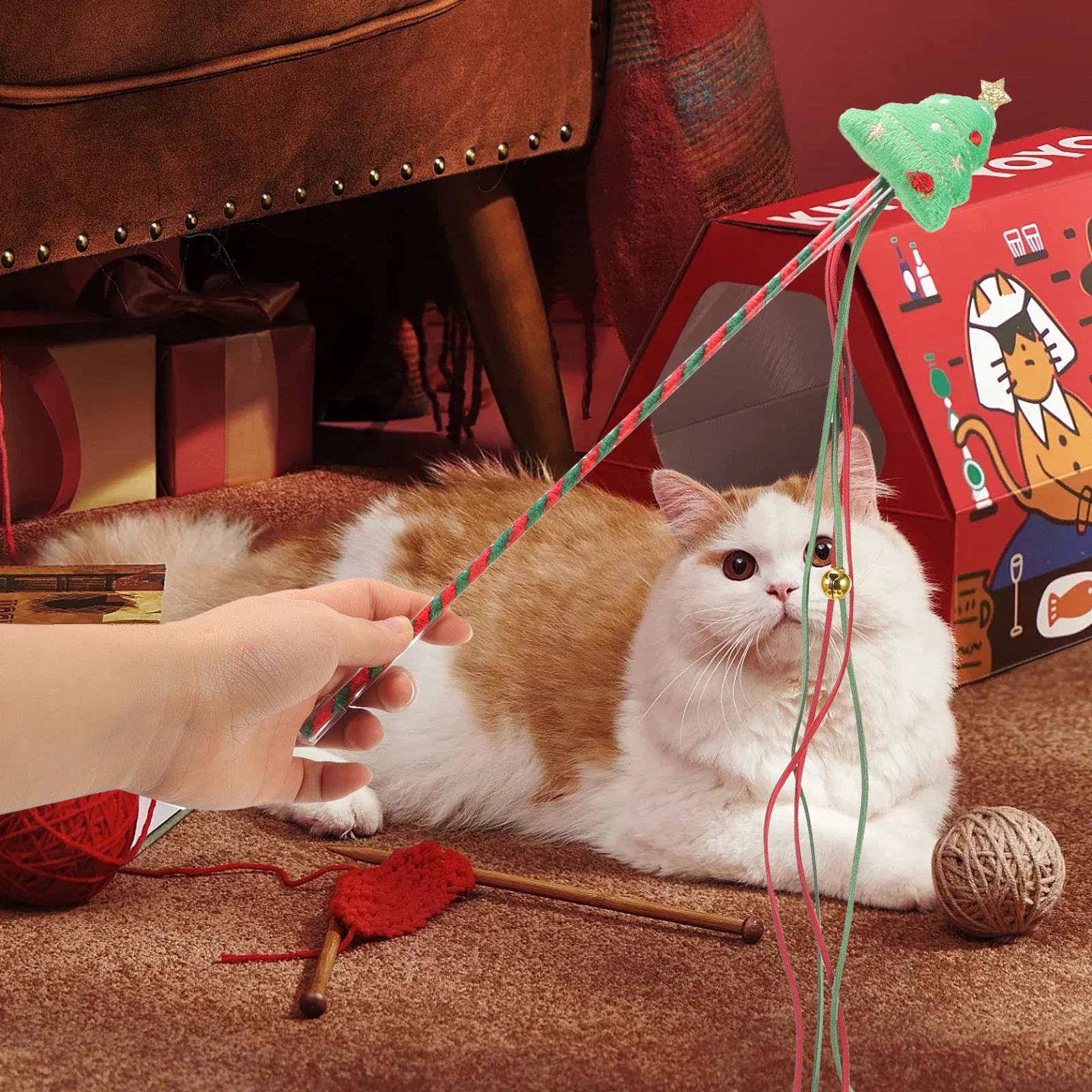 Cat Christmas Suit Stick Toy Pet Kitten Collar Neck Decor Chewing Teaser Style Decoration Toys Costume
Cat Christmas Suit Stick Toy Pet Kitten Collar Neck Decor Chewing Teaser Style Decoration Toys Costume
