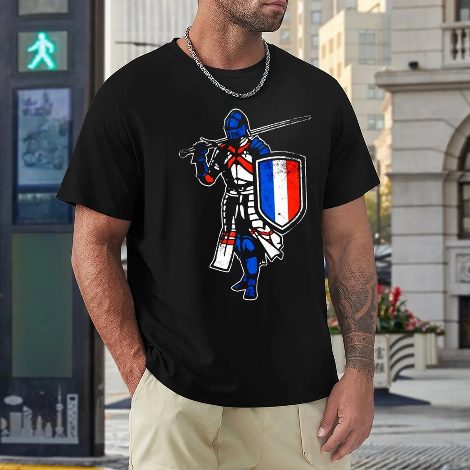 French Knight Essential T-shirt Crewneck Campaign Top Tee Graphic Home Humor Graphic USA Size
French Knight Essential T-shirt Crewneck Campaign Top Tee Graphic Home Humor Graphic USA Size