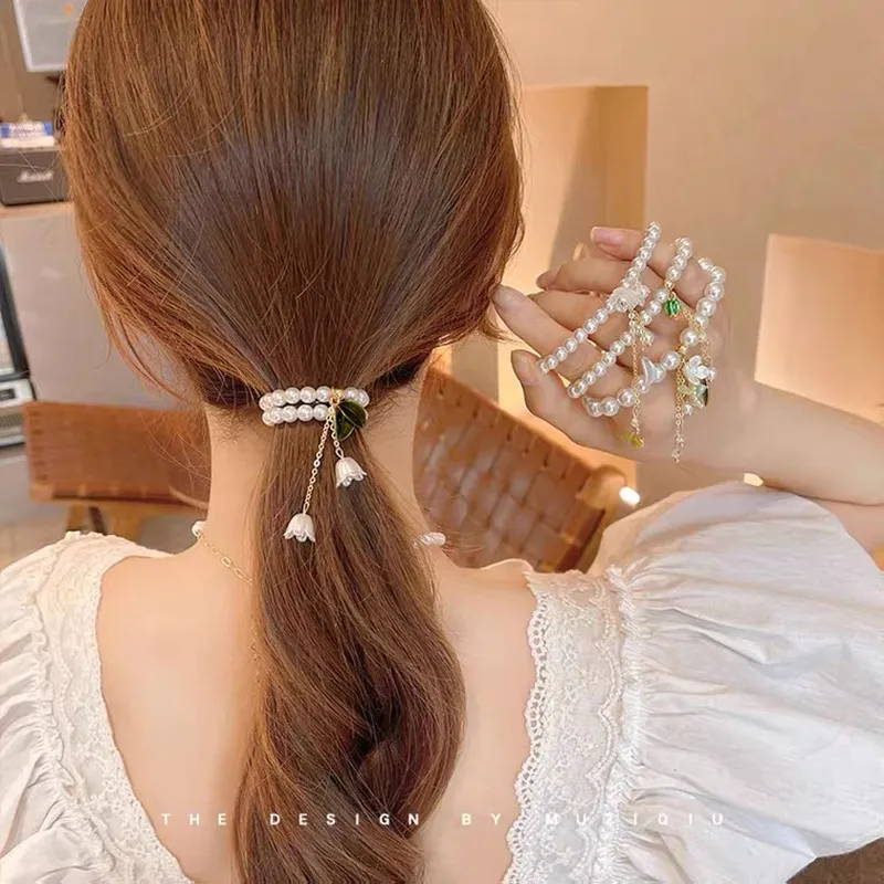 1PC Elegant Pearl Hair Rope Bracelet Dual-Use Hair Ring Ball Head Tie Ponytail Rubber Band Female Ornament Accessories Present
1PC Elegant Pearl Hair Rope Bracelet Dual-Use Hair Ring Ball Head Tie Ponytail Rubber Band Female Ornament Accessories Present