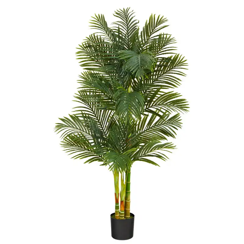6` Golden Cane Palm Artificial Tree, Green
6` Golden Cane Palm Artificial Tree, Green