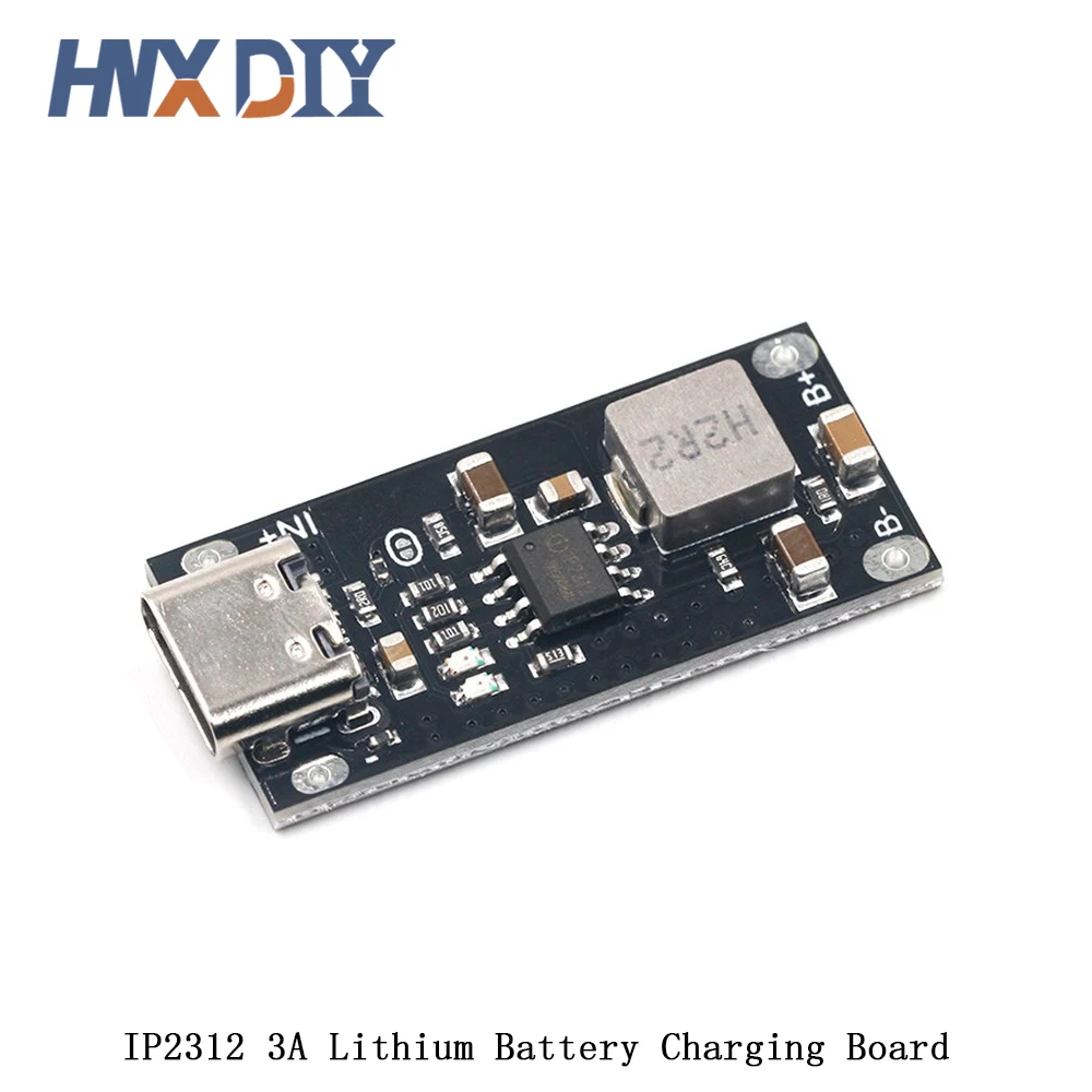 Высоковольтный USB-вход Type-C, 3A, полимерная Тройная литиевая батарея, плата быстрой зарядки IP2312, режим CC/CV, от 5 В до 4,2 в
Высоковольтный USB-вход Type-C, 3A, полимерная Тройная литиевая батарея, плата быстрой зарядки IP2312, режим CC/CV, от 5 В до 4,2 в