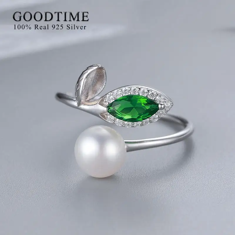 Fashion Woman Ring Pure 100% 925 Sterling Silver Pearl Green Zircon Leaf Ring Bride Wedding Jewelry Anniversary Gift
Fashion Woman Ring Pure 100% 925 Sterling Silver Pearl Green Zircon Leaf Ring Bride Wedding Jewelry Anniversary Gift