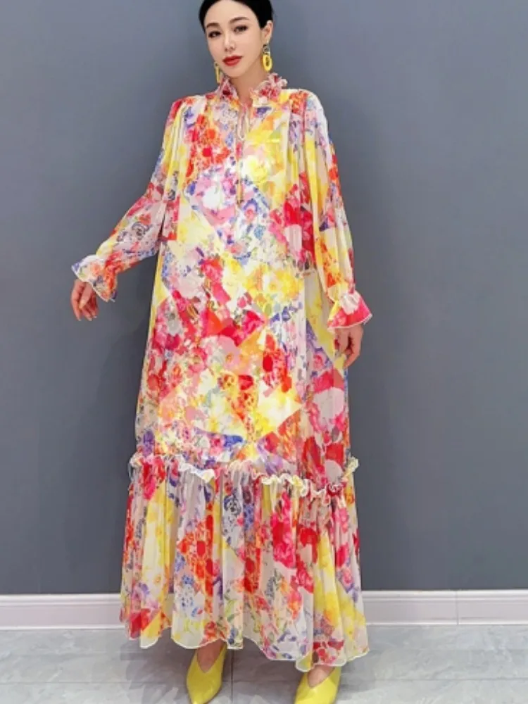 URIOR 2023 Autumn New Elegant Casual Floral Printing Long Chiffon Dress Fashion Versatile Women Thin Dress
URIOR 2023 Autumn New Elegant Casual Floral Printing Long Chiffon Dress Fashion Versatile Women Thin Dress