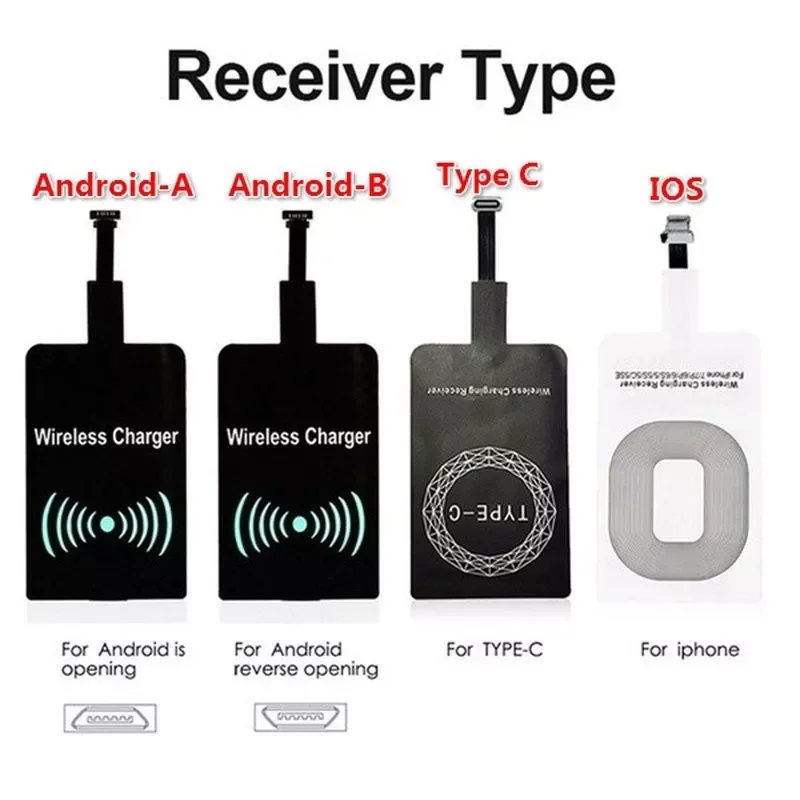 Qi Wireless Charging Receiver Universal Fast Wireless Charger Adapter For Type C/Micro USB/iphone Phone Wireless Chargers
Qi Wireless Charging Receiver Universal Fast Wireless Charger Adapter For Type C/Micro USB/iphone Phone Wireless Chargers