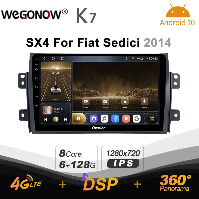 Автомобильный радиоприемник K7 Ownice, 6 ГБ ОЗУ, 128 Гб ПЗУ, Android 10,0, для Suzuki SX4, для Fiat Sedici 2014, автомобильное аудио 360, панорамный оптический 
Автомобильный радиоприемник K7 Ownice, 6 ГБ ОЗУ, 128 Гб ПЗУ, Android 10,0, для Suzuki SX4, для Fiat Sedici 2014, автомобильное аудио 360, панорамный оптический