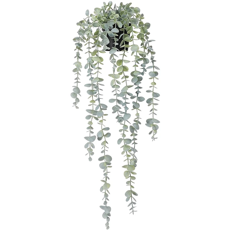 1 Pcs Artificial Hanging Plants Fake Potted Eucalyptus Hanging Plant For Wall Room Home Patio Indoor Outdoor Decor
1 Pcs Artificial Hanging Plants Fake Potted Eucalyptus Hanging Plant For Wall Room Home Patio Indoor Outdoor Decor