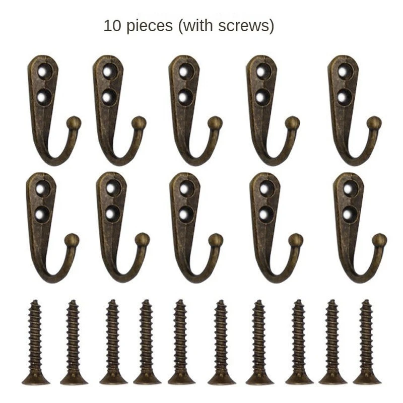 10pcs Metal Wall Hooks with Screws Hanging Single Hook Bathroom Coat Clothes Hanger Two Colors Available Home Accessories
10pcs Metal Wall Hooks with Screws Hanging Single Hook Bathroom Coat Clothes Hanger Two Colors Available Home Accessories