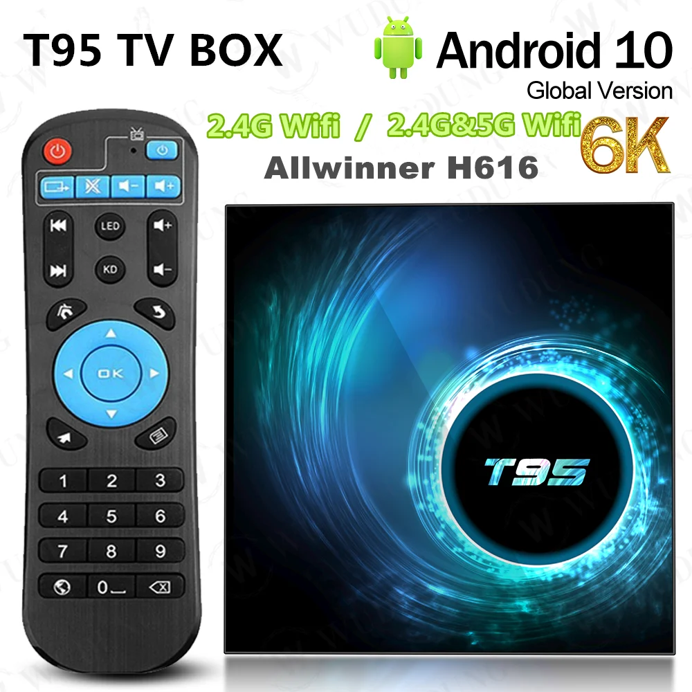 Оригинальная ТВ-приставка T95, Android 10,0, Allwinner H616, 2 ГБ, 4 ГБ, 16 ГБ, 32 ГБ, 64 ГБ, 2,4 ГБ, стандартный Wi-Fi, HD 6K, медиаплеер, ТВ-приставка PK H96 MAX V11
Оригинальная ТВ-приставка T95, Android 10,0, Allwinner H616, 2 ГБ, 4 ГБ, 16 ГБ, 32 ГБ, 64 ГБ, 2,4 ГБ, стандартный Wi-Fi, HD 6K, медиаплеер, ТВ-приставка PK H96 MAX V11