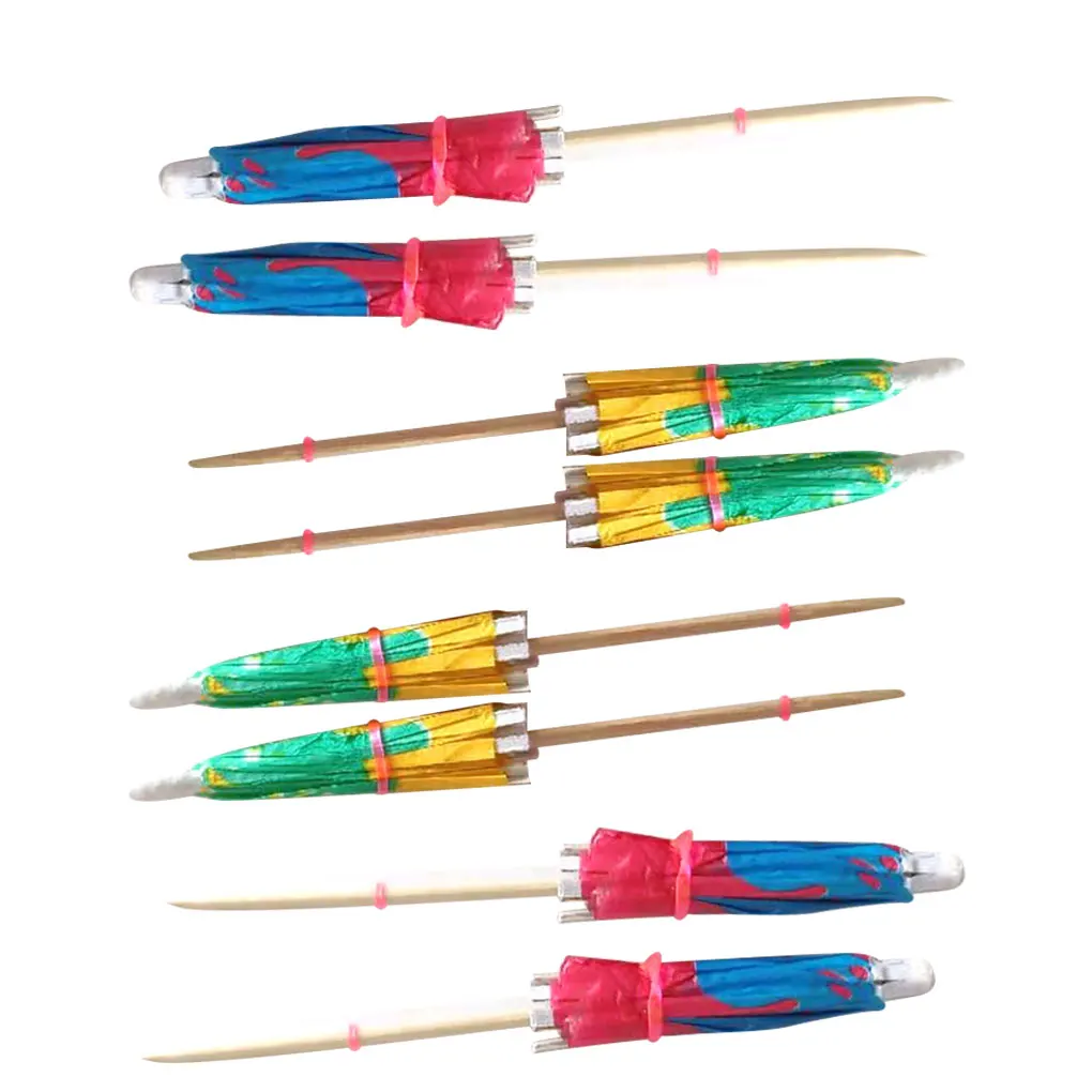 50/144/150 Pcs Mini Cake Umbrella Party Decoration Umbrella Shaped Pegwood Cocktail Accessories Color Random
50/144/150 Pcs Mini Cake Umbrella Party Decoration Umbrella Shaped Pegwood Cocktail Accessories Color Random