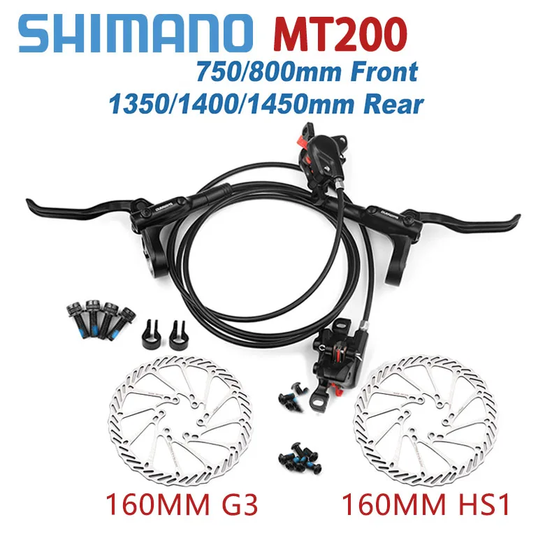 MT200 Bicycle Brake 800/1350/1450mm Mountain MTB Bicycle Hydraulic Disc Brake Kit with G3/HS1 Rotor 160mm
MT200 Bicycle Brake 800/1350/1450mm Mountain MTB Bicycle Hydraulic Disc Brake Kit with G3/HS1 Rotor 160mm
