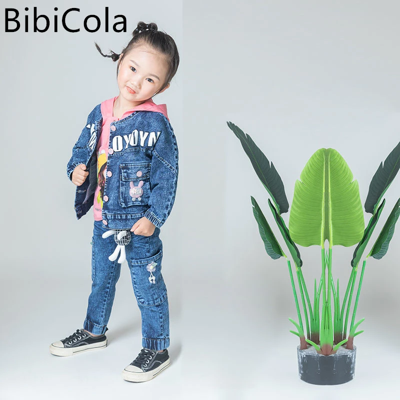 Spring Autumn Baby Girl Clothes baby girl Denim Clothing Sets 3 pcs Long Sleeve T Shirt Dress Tops Bebe Denim Jacket and Jeans
Spring Autumn Baby Girl Clothes baby girl Denim Clothing Sets 3 pcs Long Sleeve T Shirt Dress Tops Bebe Denim Jacket and Jeans