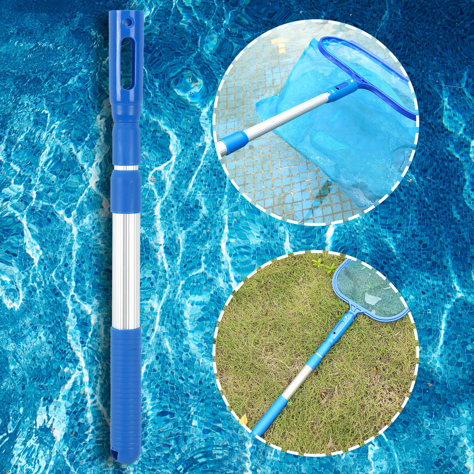 Telescopic Pool Pole Extension Rod for Cleaning 3-Section for Pool Skimmer Net Anti-skid Lightweight Equipment
Telescopic Pool Pole Extension Rod for Cleaning 3-Section for Pool Skimmer Net Anti-skid Lightweight Equipment
