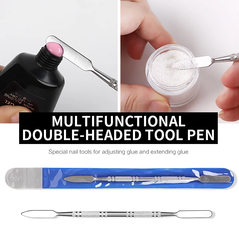 

1-20 шт. двухсторонняя ручка для ногтевого дизайна, акриловая УФ-ручка для наращивания ногтей, средство для удаления УФ-геля, шпатель, клей-карандаш для ногтей