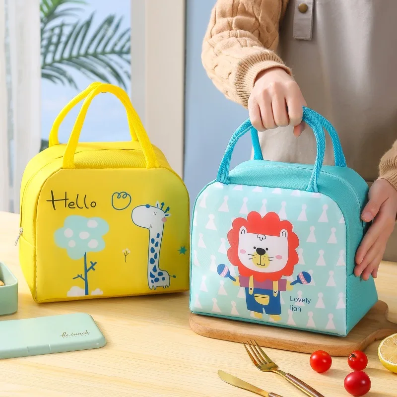 

New Insulation Bag Cartoon Pattern Bento Students Attending Bring Meals To Work Lunch Ice Pack Portable Lunch Box Waterproof